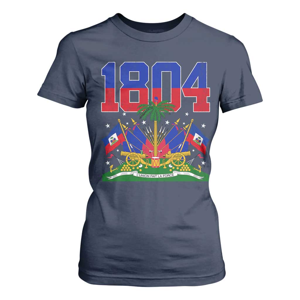 Haitian Revolution 1804 T Shirt For Women Haiti Flag Independence Day Haitian Graphic TS10 Navy Print Your Wear