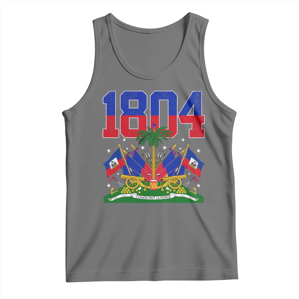 Haitian Revolution 1804 Tank Top Haiti Flag Independence Day Haitian Graphic TS10 Black Heather Print Your Wear