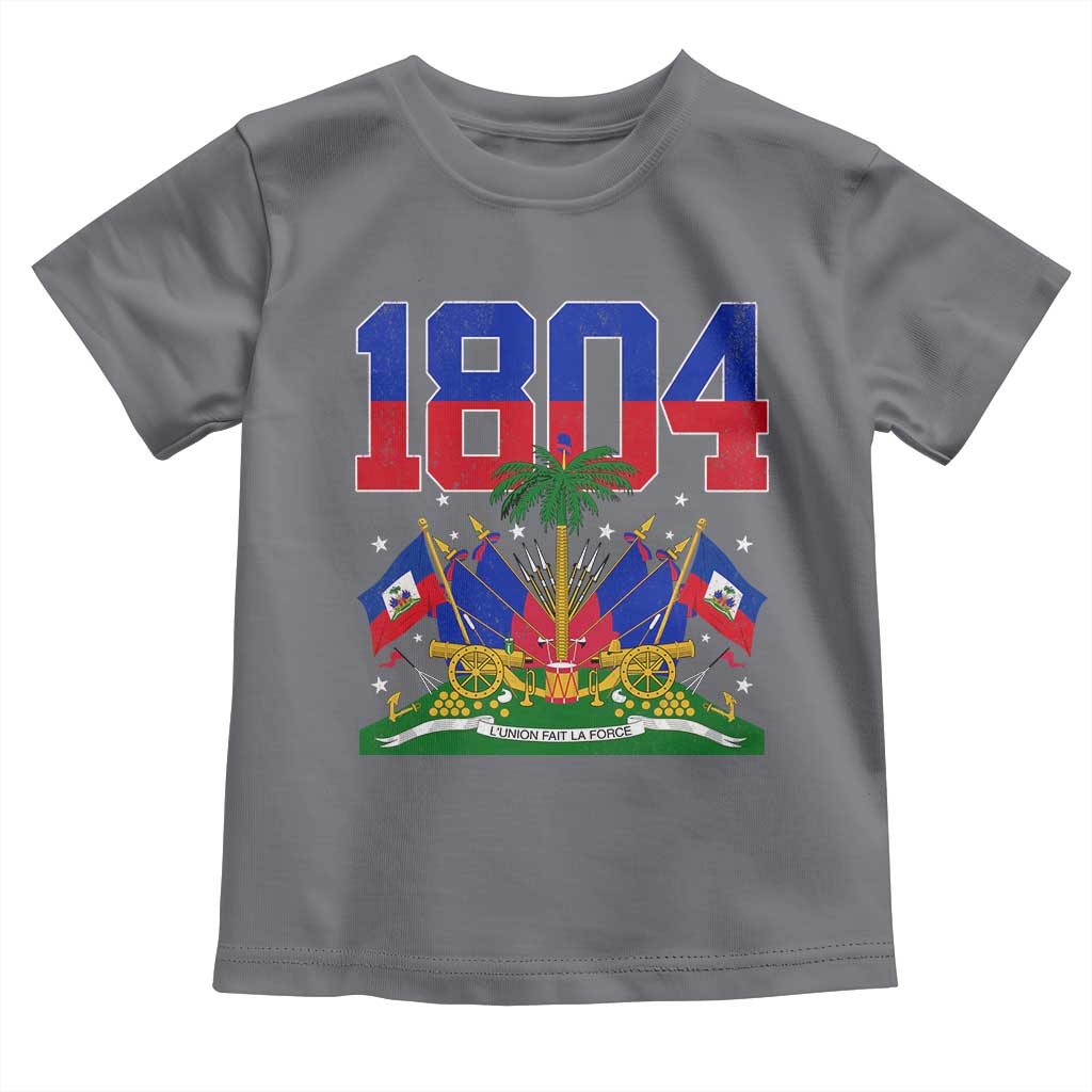 Haitian Revolution 1804 Toddler T Shirt Haiti Flag Independence Day Haitian Graphic TS10 Charcoal Print Your Wear