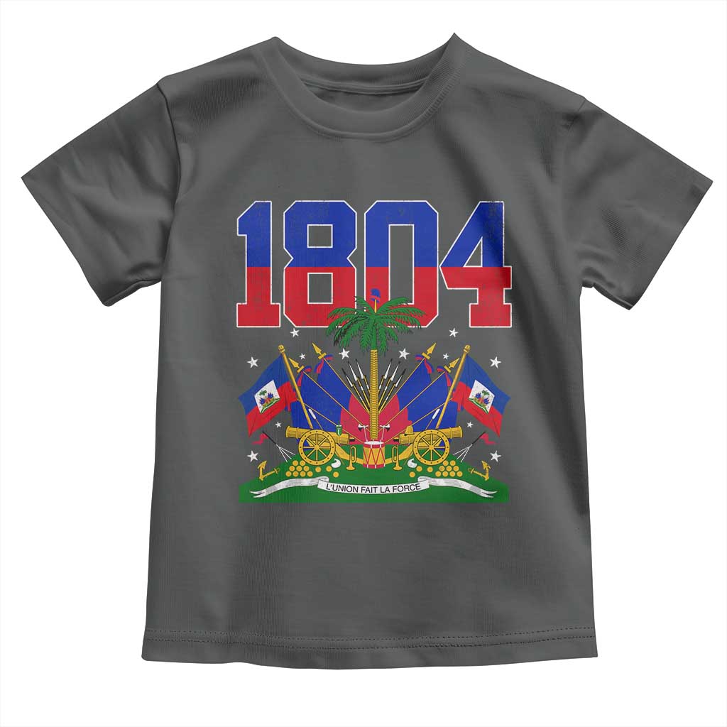 Haitian Revolution 1804 Toddler T Shirt Haiti Flag Independence Day Haitian Graphic TS10 Dark Heather Print Your Wear