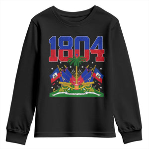 Haitian Revolution 1804 Youth Sweatshirt Haiti Flag Independence Day Haitian Graphic TS10 Black Print Your Wear