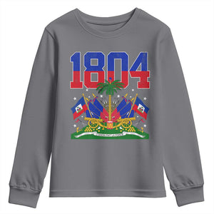 Haitian Revolution 1804 Youth Sweatshirt Haiti Flag Independence Day Haitian Graphic TS10 Charcoal Print Your Wear