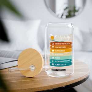 Funny Retirement Gift Glass Can New Benefits Package Retro Retired 2026 TS10 Print Your Wear