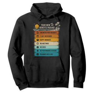 Funny Retirement Gift Hoodie New Benefits Package Retro Retired 2026 TS10 Black Print Your Wear