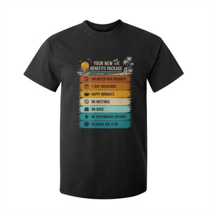 Funny Retirement Gift T Shirt For Kid New Benefits Package Retro Retired 2026 TS10 Black Print Your Wear