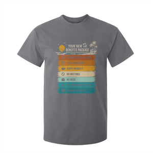 Funny Retirement Gift T Shirt For Kid New Benefits Package Retro Retired 2026 TS10 Charcoal Print Your Wear