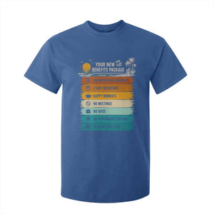Funny Retirement Gift T Shirt For Kid New Benefits Package Retro Retired 2026 TS10 Royal Blue Print Your Wear