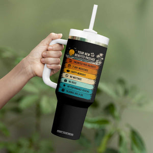 Funny Retirement Gift Tumbler With Handle New Benefits Package Retro Retired 2026 TS10 Print Your Wear