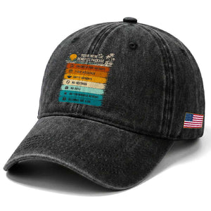 Funny Retirement Gift Washed Cotton Baseball Cap New Benefits Package Retro Retired 2026 TS10 Print Your Wear