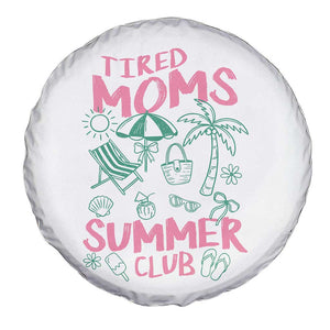 Retro Tired Moms Summer Club Spare Tire Cover Funny Mama Beach Vacation Gift