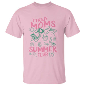 Retro Tired Moms Summer Club T Shirt Funny Mama Beach Vacation Gift