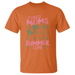 Retro Tired Moms Summer Club T Shirt Funny Mama Beach Vacation Gift