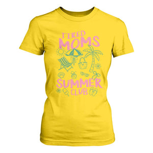 Retro Tired Moms Summer Club T Shirt For Women Funny Mama Beach Vacation Gift