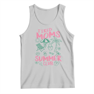 Retro Tired Moms Summer Club Tank Top Funny Mama Beach Vacation Gift