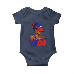 Haitian Revolution 1804 Baby Onesie Haiti Flag Independence Day Haitian Girl Graphic TS10 Navy Print Your Wear