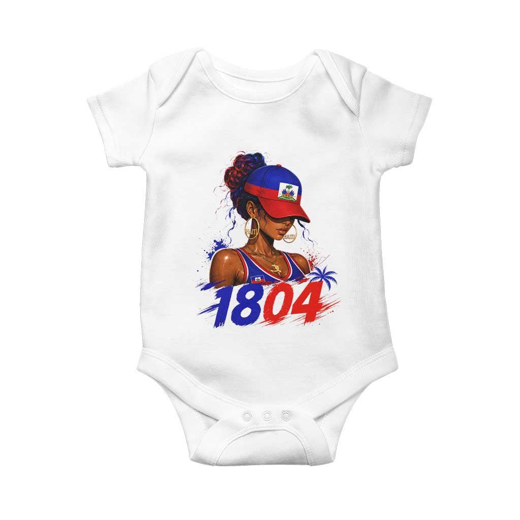 Haitian Revolution 1804 Baby Onesie Haiti Flag Independence Day Haitian Girl Graphic TS10 White Print Your Wear