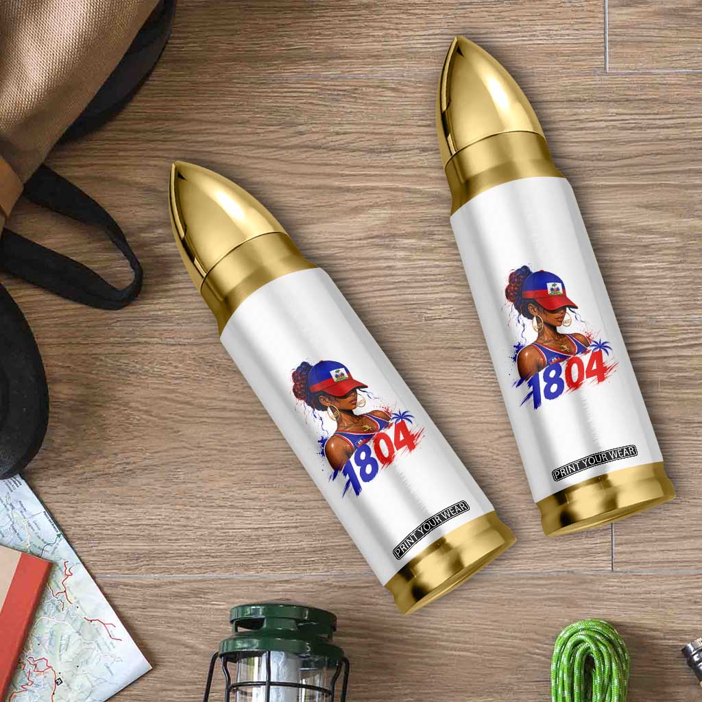 Haitian Revolution 1804 Bullet Tumbler Haiti Flag Independence Day Haitian Girl Graphic TS10 Print Your Wear