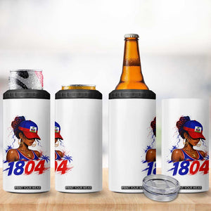 Haitian Revolution 1804 4 in 1 Can Cooler Tumbler Haiti Flag Independence Day Haitian Girl Graphic TS10 Print Your Wear