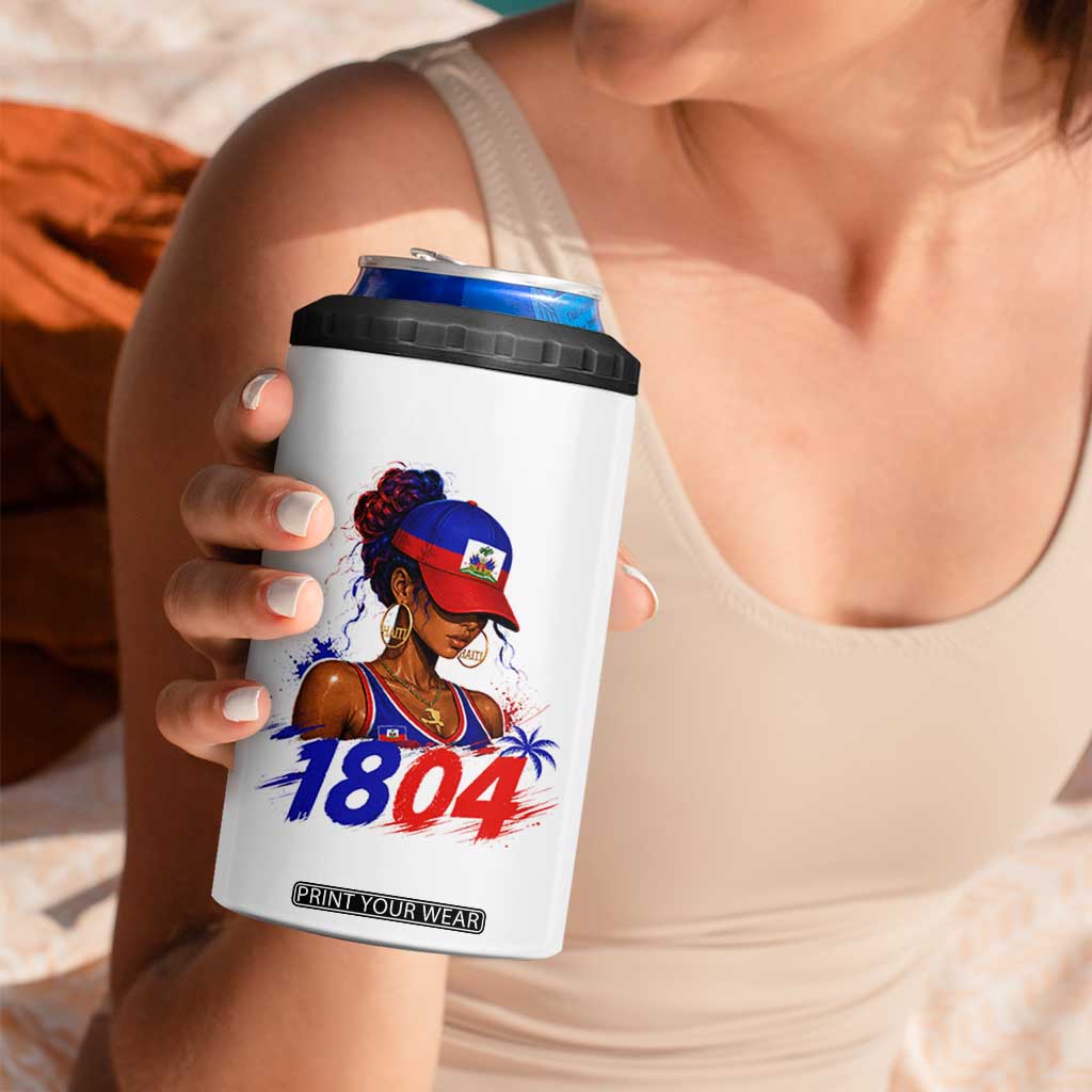 Haitian Revolution 1804 4 in 1 Can Cooler Tumbler Haiti Flag Independence Day Haitian Girl Graphic TS10 Print Your Wear