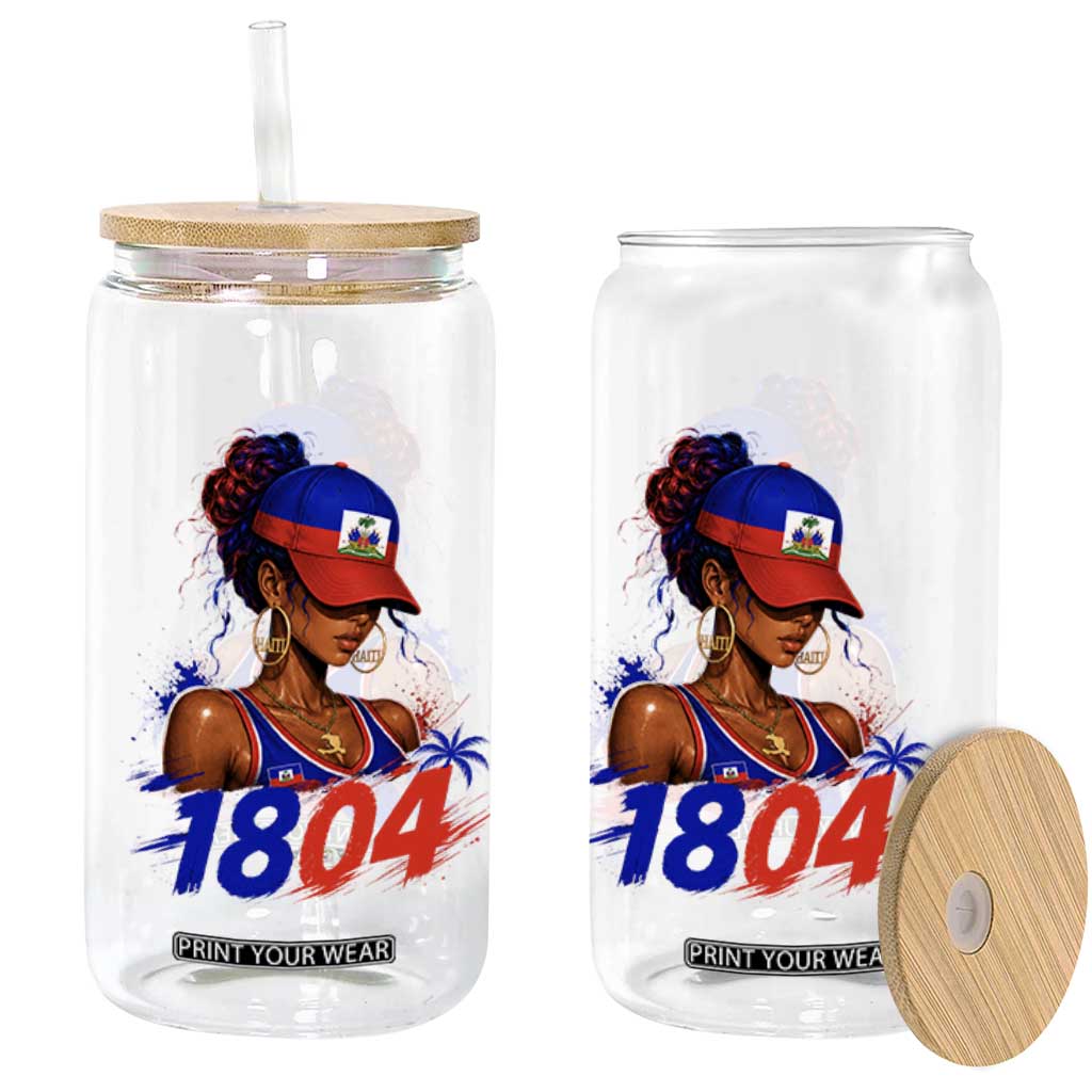Haitian Revolution 1804 Glass Can Haiti Flag Independence Day Haitian Girl Graphic TS10 Print Your Wear