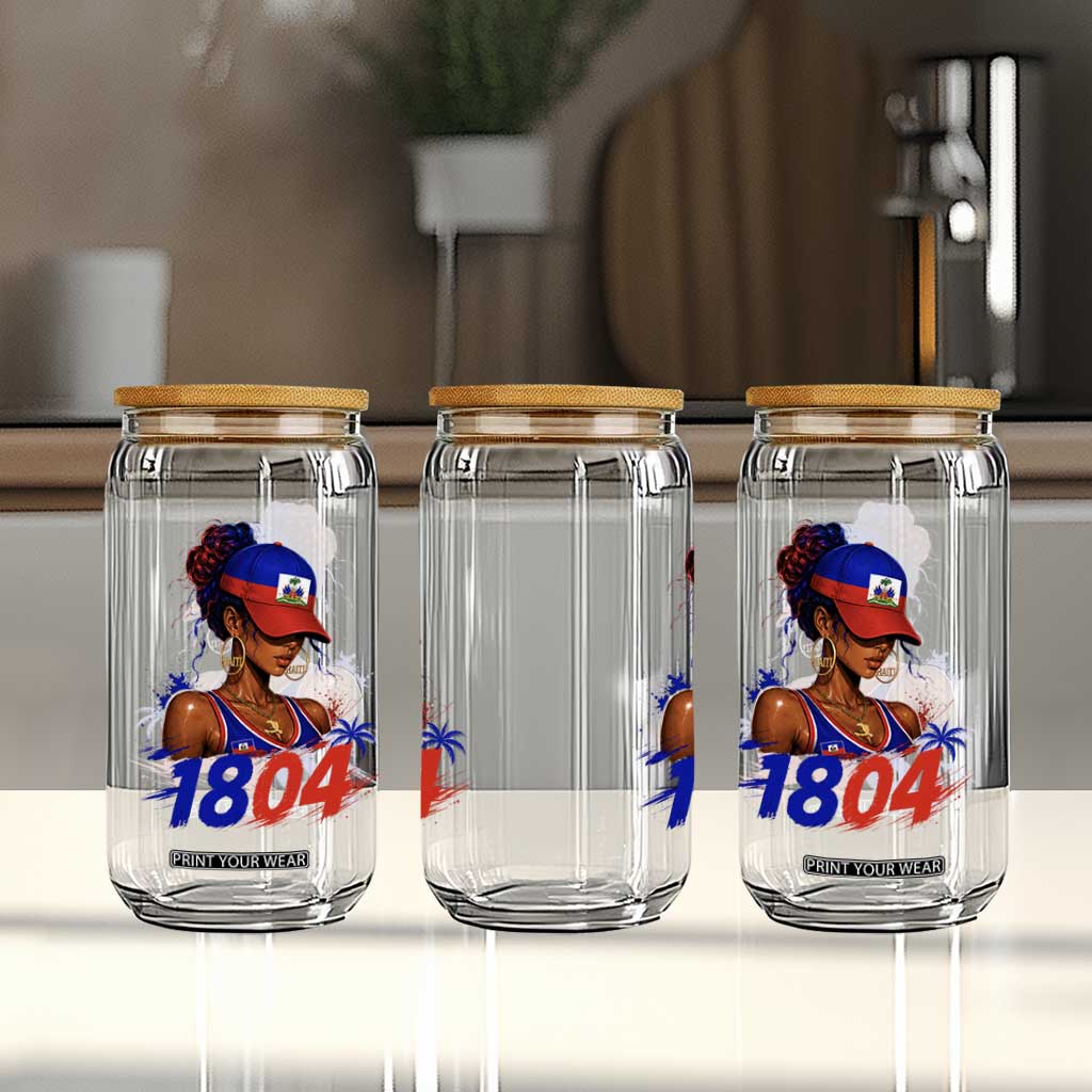 Haitian Revolution 1804 Glass Can Haiti Flag Independence Day Haitian Girl Graphic TS10 Print Your Wear
