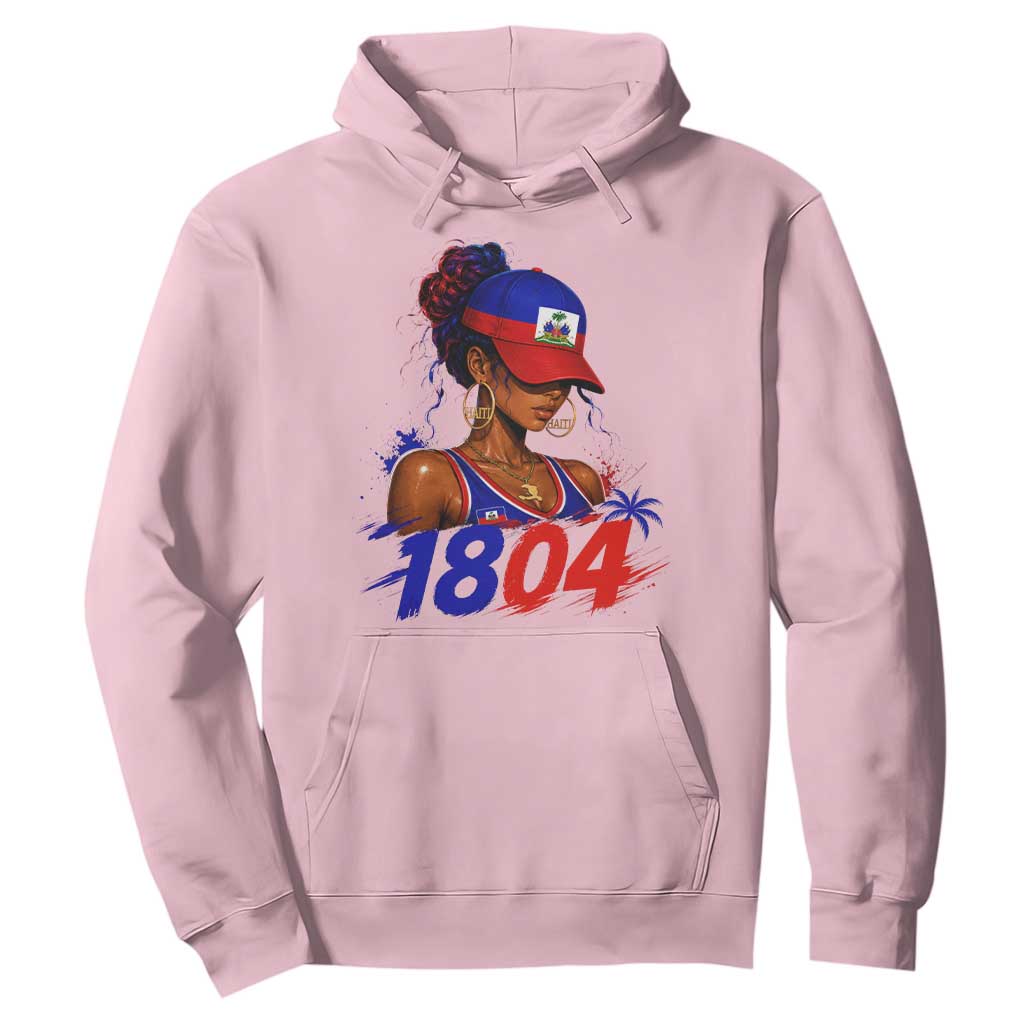 Haitian Revolution 1804 Hoodie Haiti Flag Independence Day Haitian Girl Graphic TS10 Light Pink Print Your Wear