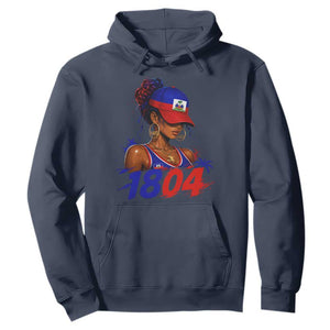 Haitian Revolution 1804 Hoodie Haiti Flag Independence Day Haitian Girl Graphic TS10 Navy Print Your Wear