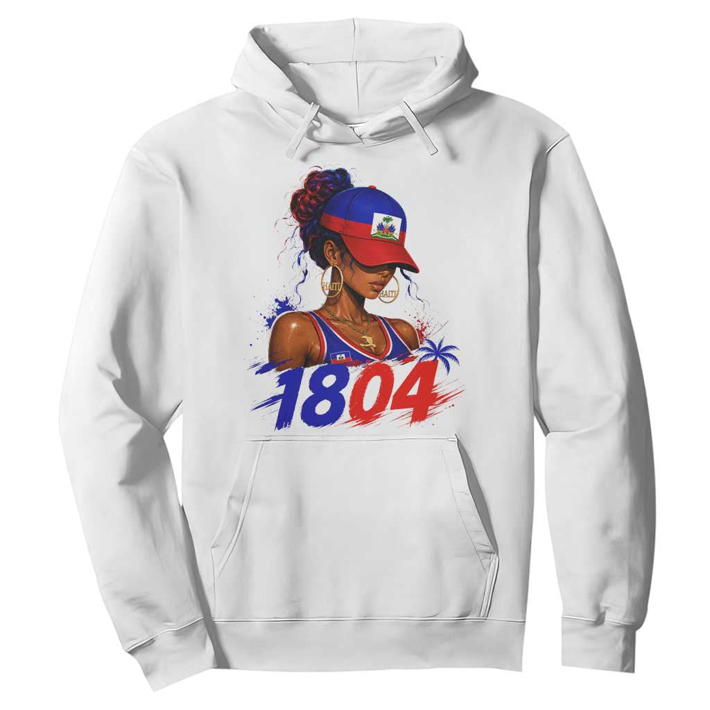 Haitian Revolution 1804 Hoodie Haiti Flag Independence Day Haitian Girl Graphic TS10 White Print Your Wear