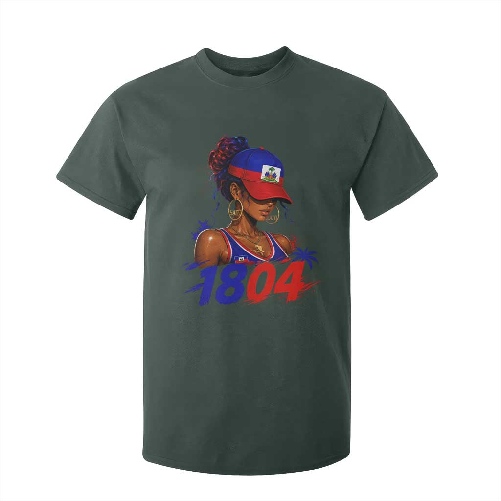 Haitian Revolution 1804 T Shirt For Kid Haiti Flag Independence Day Haitian Girl Graphic TS10 Dark Forest Green Print Your Wear