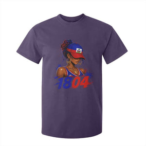 Haitian Revolution 1804 T Shirt For Kid Haiti Flag Independence Day Haitian Girl Graphic TS10 Purple Print Your Wear