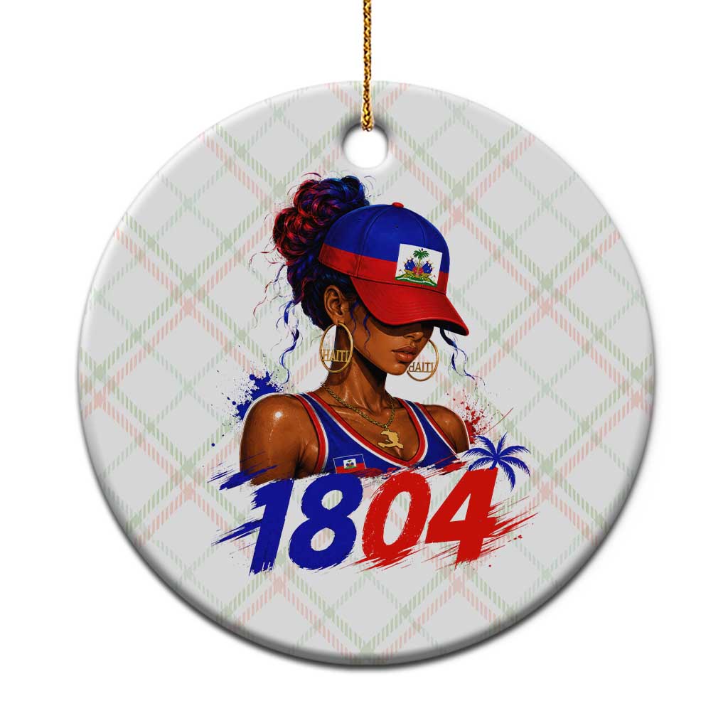 Haitian Revolution 1804 Ceramic Ornament Haiti Flag Independence Day Haitian Girl Graphic TS10 1pc Christmas Plaid Print Your Wear
