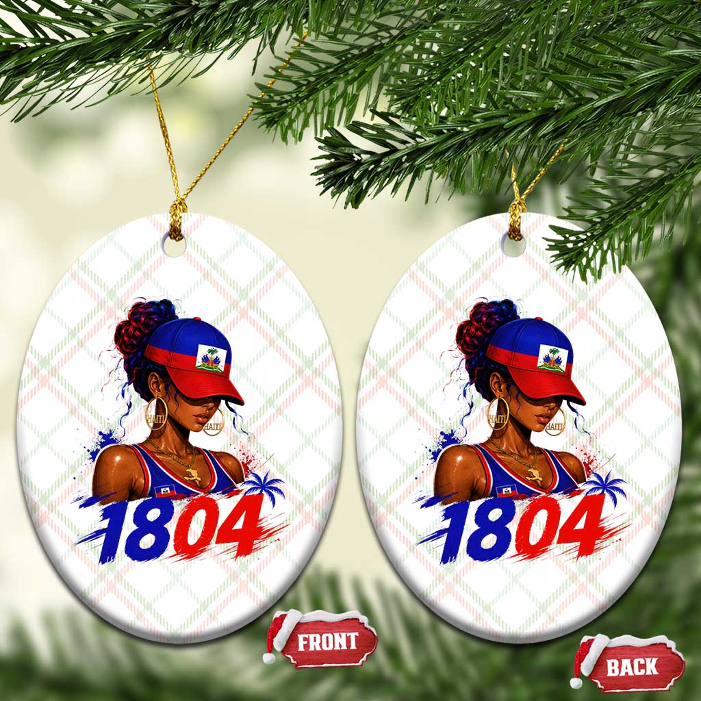 Haitian Revolution 1804 Ceramic Ornament Haiti Flag Independence Day Haitian Girl Graphic TS10 Print Your Wear