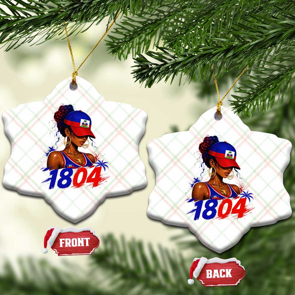 Haitian Revolution 1804 Ceramic Ornament Haiti Flag Independence Day Haitian Girl Graphic TS10 Print Your Wear