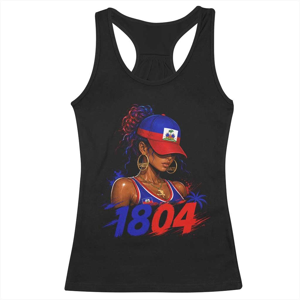 Haitian Revolution 1804 Racerback Tank Top Haiti Flag Independence Day Haitian Girl Graphic TS10 Black Print Your Wear