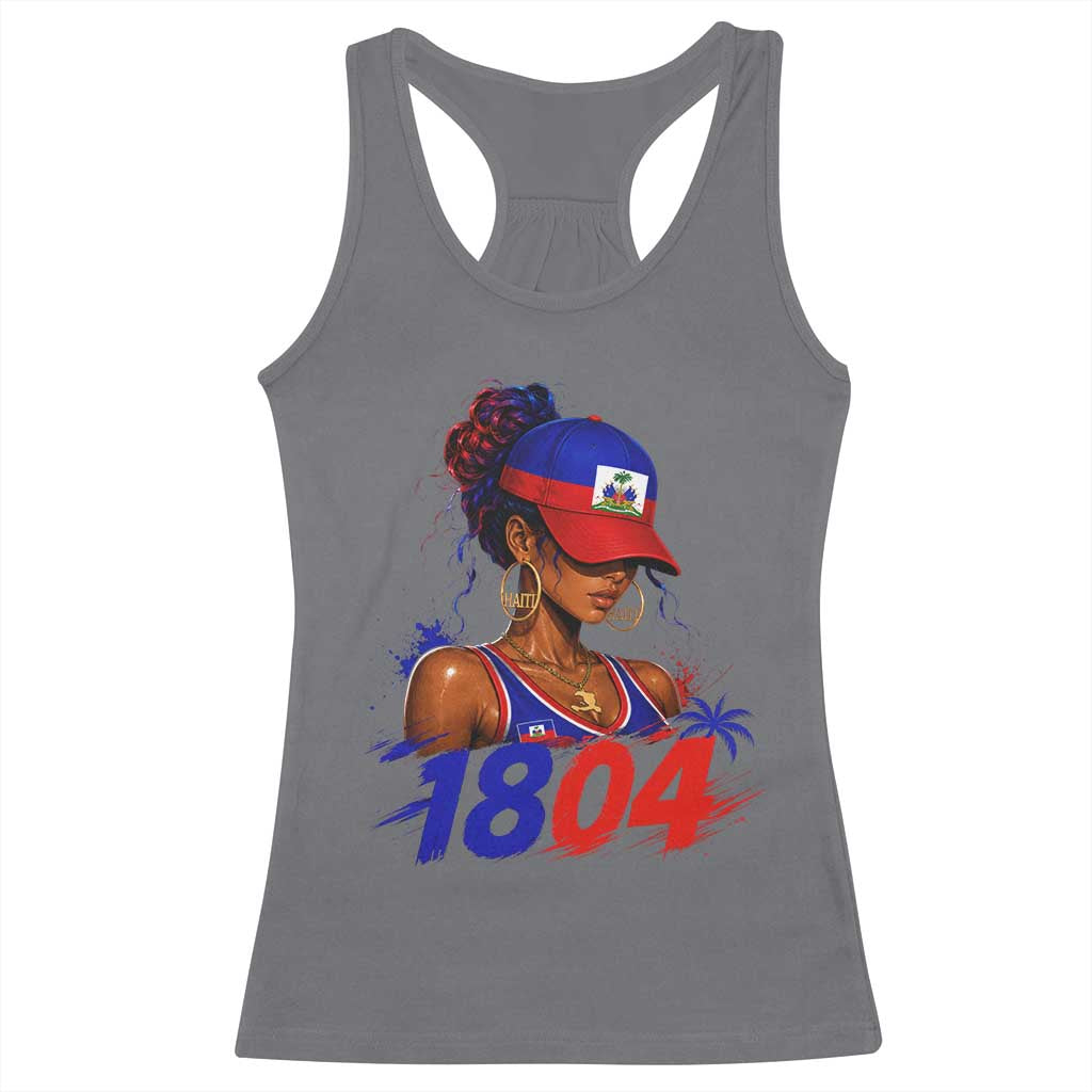 Haitian Revolution 1804 Racerback Tank Top Haiti Flag Independence Day Haitian Girl Graphic TS10 Charcoal Print Your Wear