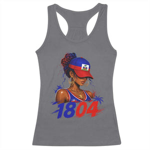 Haitian Revolution 1804 Racerback Tank Top Haiti Flag Independence Day Haitian Girl Graphic TS10 Charcoal Print Your Wear
