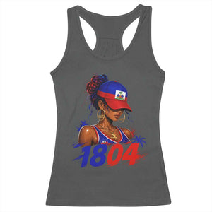 Haitian Revolution 1804 Racerback Tank Top Haiti Flag Independence Day Haitian Girl Graphic TS10 Dark Heather Print Your Wear
