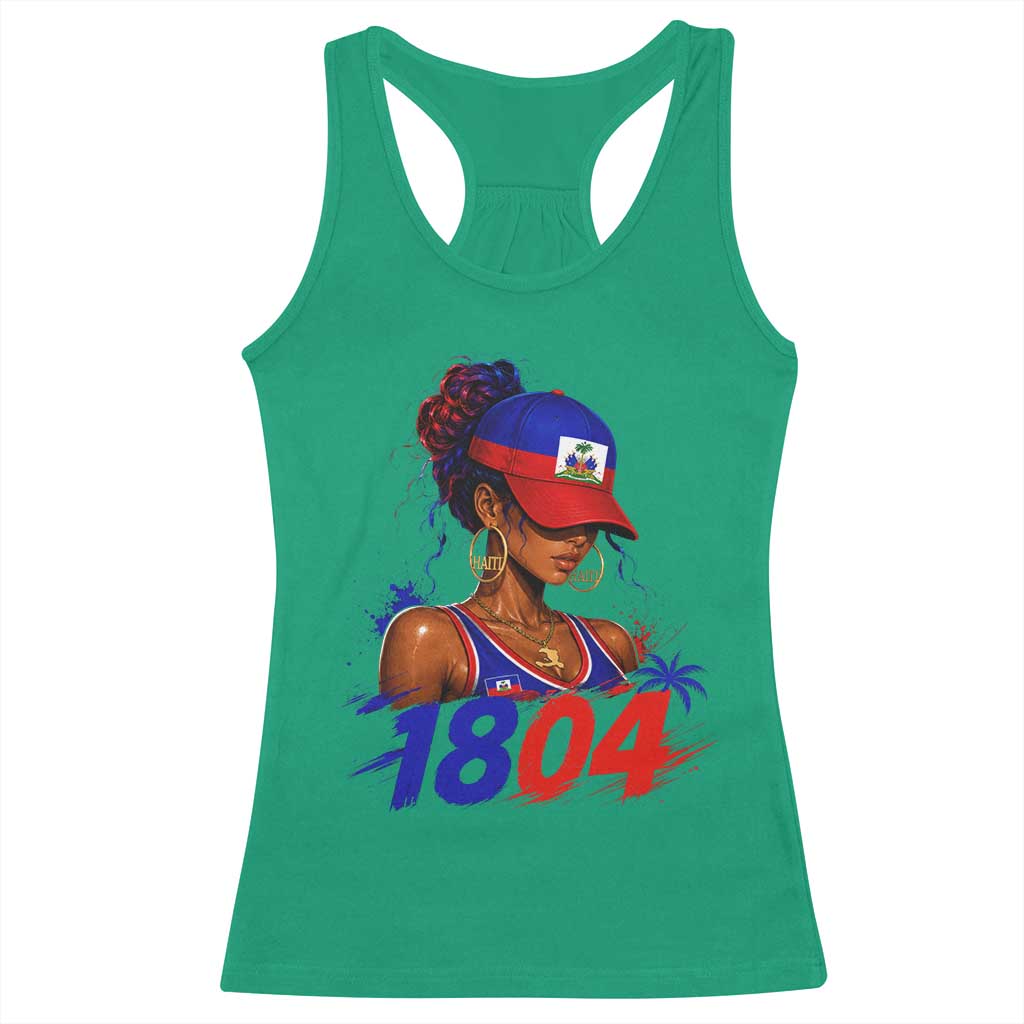 Haitian Revolution 1804 Racerback Tank Top Haiti Flag Independence Day Haitian Girl Graphic TS10 Irish Green Print Your Wear