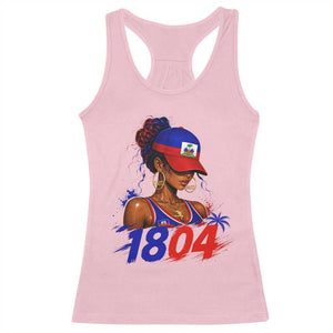 Haitian Revolution 1804 Racerback Tank Top Haiti Flag Independence Day Haitian Girl Graphic TS10 Light Pink Print Your Wear