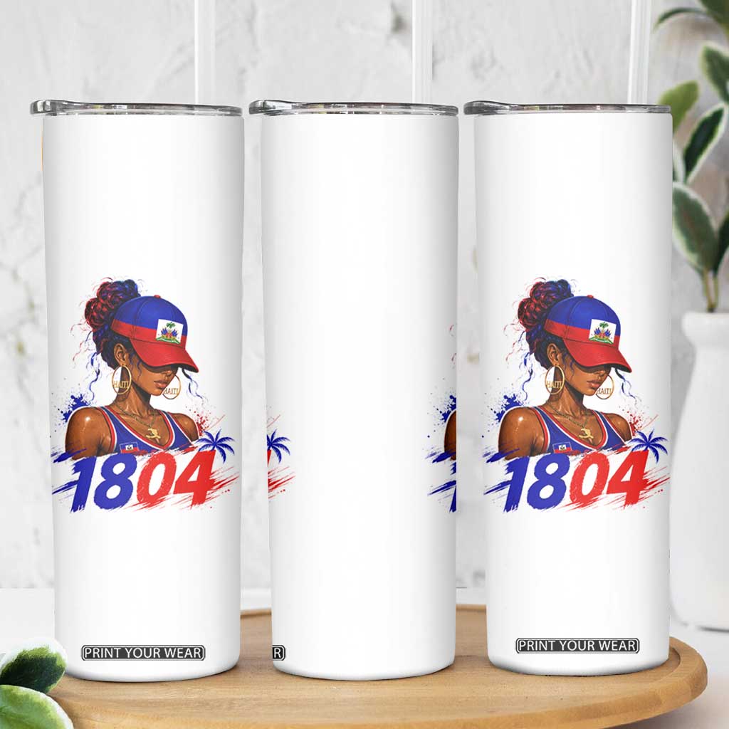 Haitian Revolution 1804 Skinny Tumbler Haiti Flag Independence Day Haitian Girl Graphic TS10 Print Your Wear