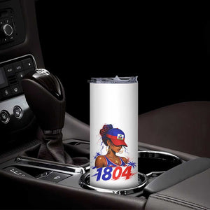 Haitian Revolution 1804 Skinny Tumbler Haiti Flag Independence Day Haitian Girl Graphic TS10 Print Your Wear