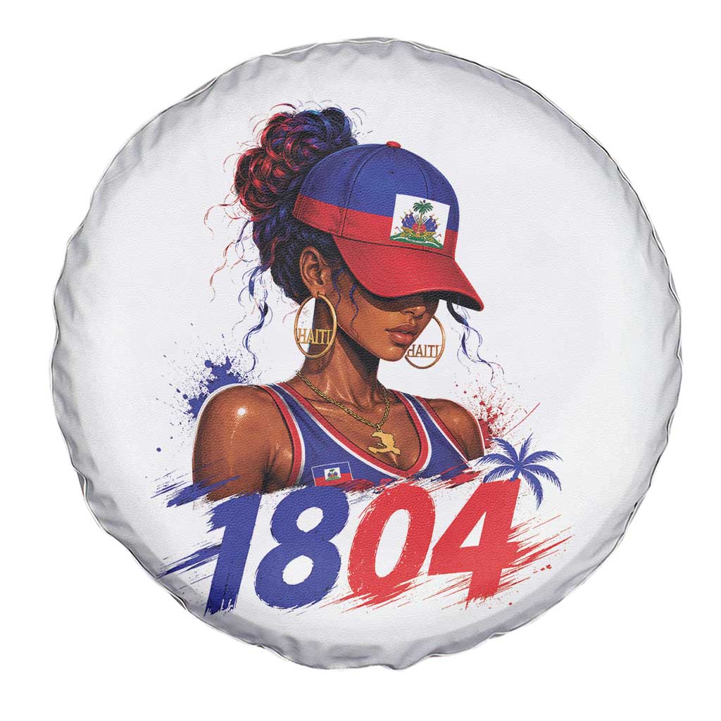 Haitian Revolution 1804 Spare Tire Cover Haiti Flag Independence Day Haitian Girl Graphic TS10 Print Your Wear
