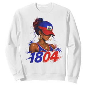 Haitian Revolution 1804 Sweatshirt Haiti Flag Independence Day Haitian Girl Graphic TS10 White Print Your Wear