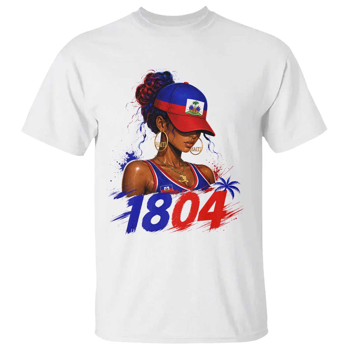 Haitian Revolution 1804 T Shirt Haiti Flag Independence Day Haitian Girl Graphic TS10 White Print Your Wear