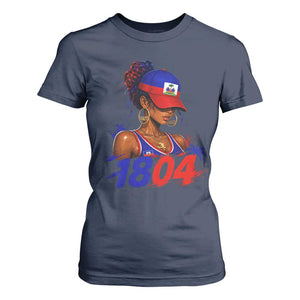 Haitian Revolution 1804 T Shirt For Women Haiti Flag Independence Day Haitian Girl Graphic TS10 Navy Print Your Wear