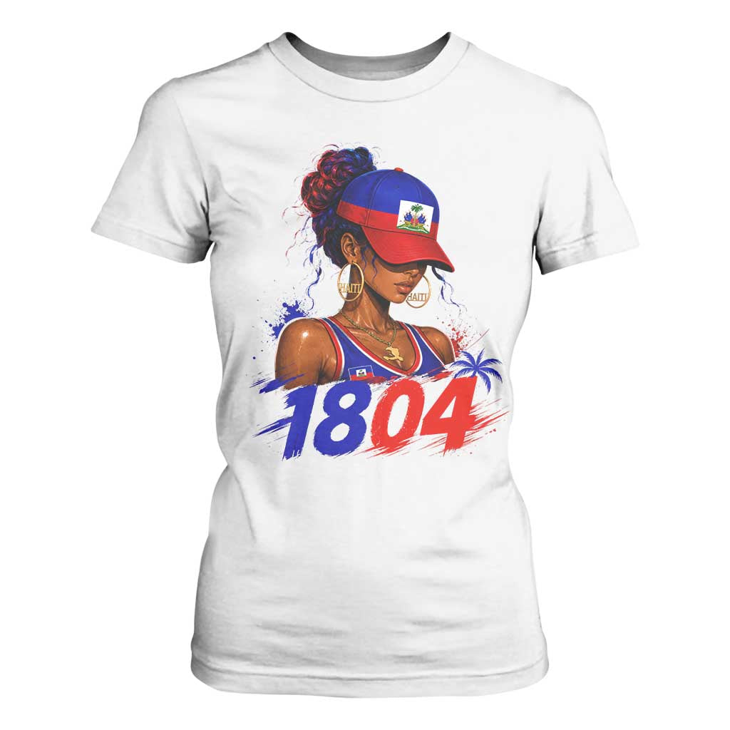 Haitian Revolution 1804 T Shirt For Women Haiti Flag Independence Day Haitian Girl Graphic TS10 White Print Your Wear