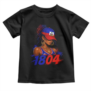 Haitian Revolution 1804 Toddler T Shirt Haiti Flag Independence Day Haitian Girl Graphic TS10 Black Print Your Wear