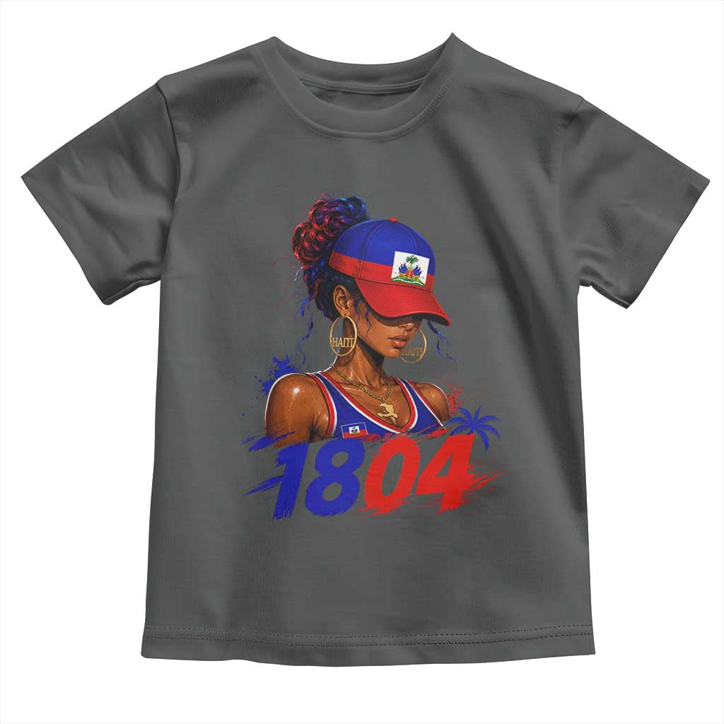 Haitian Revolution 1804 Toddler T Shirt Haiti Flag Independence Day Haitian Girl Graphic TS10 Dark Heather Print Your Wear
