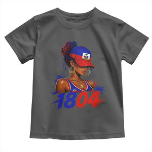 Haitian Revolution 1804 Toddler T Shirt Haiti Flag Independence Day Haitian Girl Graphic TS10 Dark Heather Print Your Wear