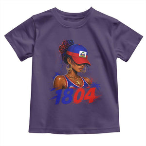 Haitian Revolution 1804 Toddler T Shirt Haiti Flag Independence Day Haitian Girl Graphic TS10 Purple Print Your Wear